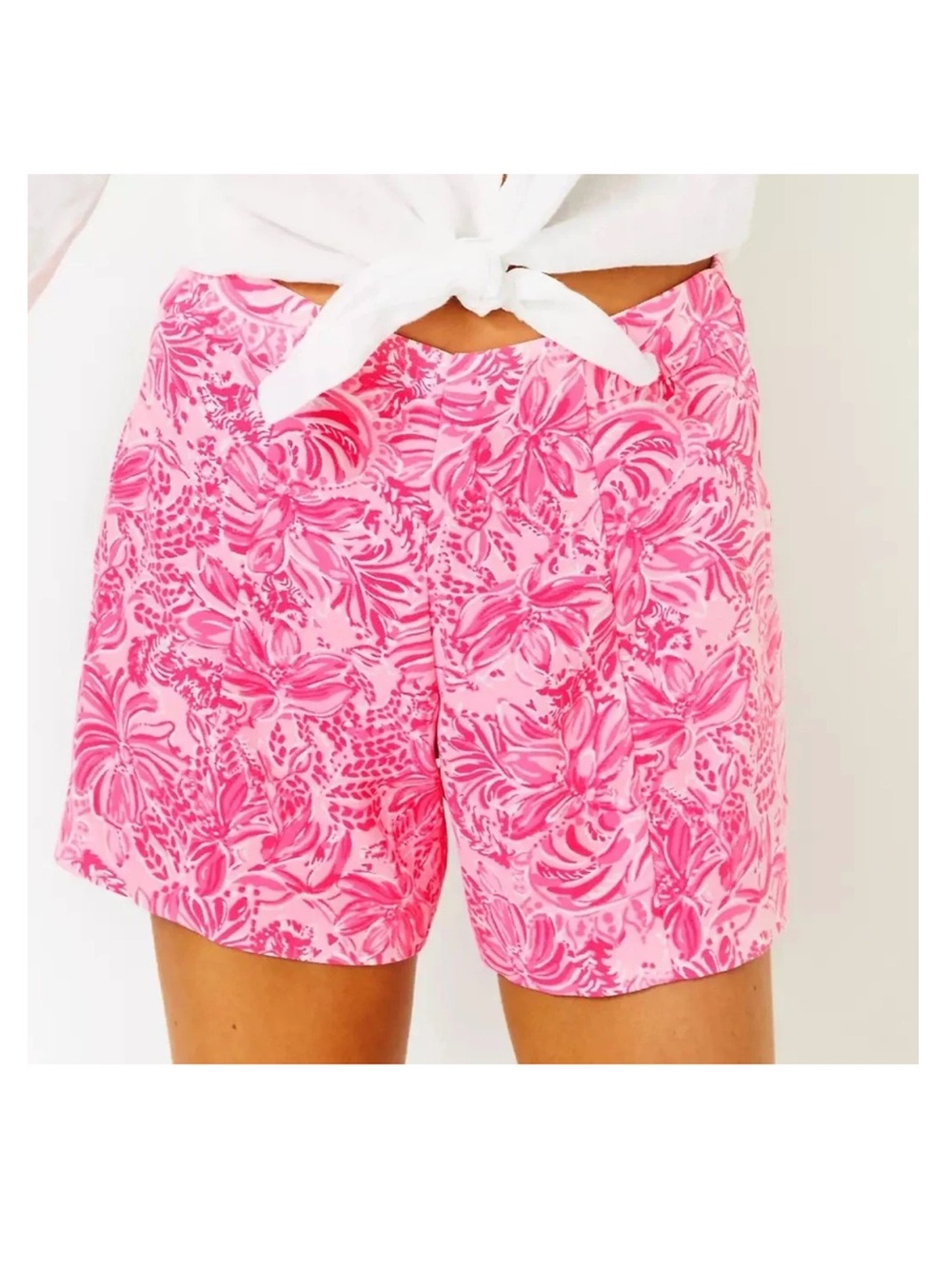 Lilly Pulitzer NWT Size 8 - Pink Blossom Floral Print Women’s Fola Shorts